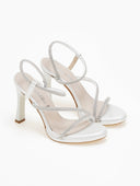 Πέδιλα με στρας Ragazza 0990 - Λευκό - thefashionproject.gr - RAGAZZA