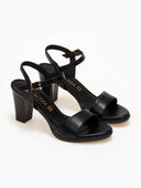 Πέδιλα με χοντρό τακούνι Ragazza 0938 - Μαύρο - thefashionproject.gr - RAGAZZA