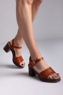 Πέδιλα με χοντρό τακούνι Refresh 172523 - Ταμπά - thefashionproject.gr - Refresh