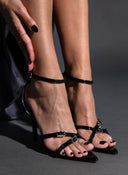 Πέδιλα μυτερά λουστρίνι TFP 75432 - Μαύρο - thefashionproject.gr - TFP