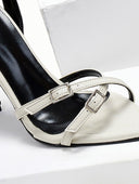 Πέδιλα μυτερά λουστρίνι TFP 75432 - Πάγου - thefashionproject.gr - TFP