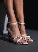 Πέδιλα μυτερά λουστρίνι TFP 75432 - Πάγου - thefashionproject.gr - TFP