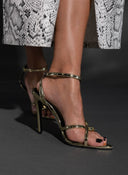 Πέδιλα μυτερά λουστρίνι TFP 75432 - Χρυσό - thefashionproject.gr - TFP