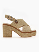 Πέδιλα platforms από ψάθα Refresh 171790