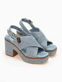 Πέδιλα platforms από ψάθα Refresh 171790