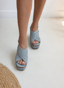 Πέδιλα platforms από ψάθα Refresh 171790