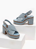 Πέδιλα platforms από ψάθα Refresh 171790
