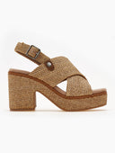 Πέδιλα platforms από ψάθα Refresh 171790