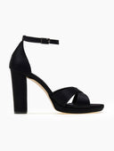 Πέδιλα σατέν με μπαρέτα TFP - Μαύρο - thefashionproject.gr - TFP