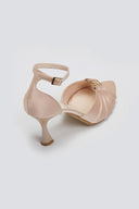 Πέδιλα σατέν με μπαρέτα TFP - Nude - thefashionproject.gr - TFP