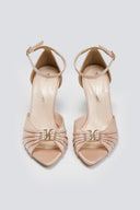 Πέδιλα σατέν με μπαρέτα TFP - Nude - thefashionproject.gr - TFP