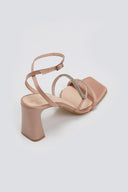 Πέδιλα σατέν με στρας TFP - Nude - thefashionproject.gr - TFP