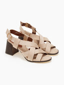 Πέδιλα suede με crossover φάσες ERYNN
