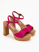 Πέδιλα suede με φελλό MARIAMARE