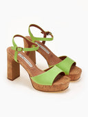 Πέδιλα suede με φελλό MARIAMARE