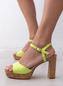 Πέδιλα suede με φελλό MARIAMARE