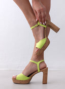 Πέδιλα suede με φελλό MARIAMARE