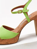 Πέδιλα suede με φελλό MARIAMARE
