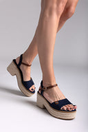 Πέδιλα suede με σχοινί στη σόλα Refresh 172578