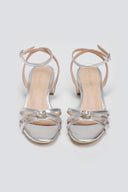 Πέδιλα χαμηλά με λουράκια TFP - Ασημί - thefashionproject.gr - TFP - 23772010003