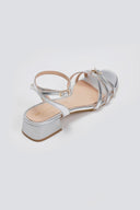 Πέδιλα χαμηλά με λουράκια TFP - Ασημί - thefashionproject.gr - TFP - 23772010003