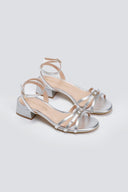 Πέδιλα χαμηλά με λουράκια TFP - Ασημί - thefashionproject.gr - TFP - 23772010003