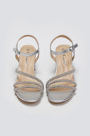 Πέδιλα χαμηλά με στρας - Ασημί - thefashionproject.gr - La Coquette