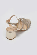 Πέδιλα χαμηλά με στρας - Χρυσό - thefashionproject.gr - La Coquette