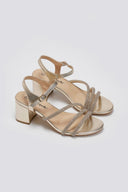Πέδιλα χαμηλά με στρας - Χρυσό - thefashionproject.gr - La Coquette