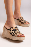Πλατφόρμες από συνθετικό ponyskin με print Estil