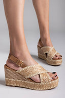 Πλατφόρμες crossover από ψάθα Xti 143821 - Τάουπε - thefashionproject.gr - Xti Footwear