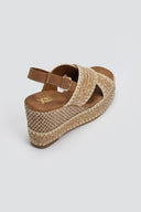 Πλατφόρμες crossover από ψάθα Xti 143821 - Τάουπε - thefashionproject.gr - Xti Footwear