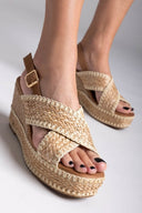 Πλατφόρμες crossover από ψάθα Xti 143821 - Τάουπε - thefashionproject.gr - Xti Footwear
