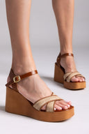 Πλατφόρμες crossover με ψάθα Estil - Ταμπά - thefashionproject.gr - Estil - 23935007003