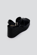 Πλατφόρμες δερμάτινες ESTIL - Μαύρο - thefashionproject.gr - Estil