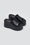 Πλατφόρμες δερμάτινες Estil - Μαύρο - thefashionproject.gr - Estil - 23601002003