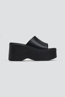 Πλατφόρμες δερμάτινες Estil - Μαύρο - thefashionproject.gr - Estil - 23601002003
