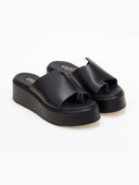 Flatforms δερμάτινα με άνιση φάσα estil