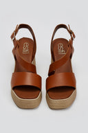 Πλατφόρμες δερμάτινες ESTIL - Ταμπά - thefashionproject.gr - Estil