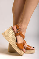 Πλατφόρμες δερμάτινες ESTIL - Ταμπά - thefashionproject.gr - Estil