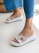 Πλατφόρμες δερμάτινες Mariella Fabiani 2441/75 - Λευκό/Nude - thefashionproject.gr - Mariella Fabiani