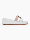 Πλατφόρμες δερμάτινες Mariella Fabiani 2441/75 - Λευκό/Nude - thefashionproject.gr - Mariella Fabiani