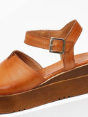 Πλατφόρμες δερμάτινες με άνοιγμα tfp - Ταμπά - thefashionproject.gr - TFP