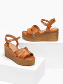 Πλατφόρμες δερμάτινες με μπαρέτα tfp - Ταμπά - thefashionproject.gr - TFP