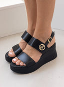 Πλατφόρμες δερμάτινες με velcro Ragazza 0393