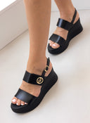 Πλατφόρμες δερμάτινες με velcro Ragazza 0393