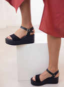 Πλατφόρμες καστόρινες με μπαρέτα Estil - Μαύρο - thefashionproject.gr - Estil