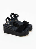 Πλατφόρμες καστόρινες με μπαρέτα Estil - Μαύρο - thefashionproject.gr - Estil