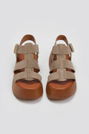 Πλατφόρμες καστόρινες με τοκά Estil - Τάουπε - thefashionproject.gr - Estil - 24077035003
