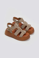 Πλατφόρμες καστόρινες με τοκά Estil - Τάουπε - thefashionproject.gr - Estil - 24077035003